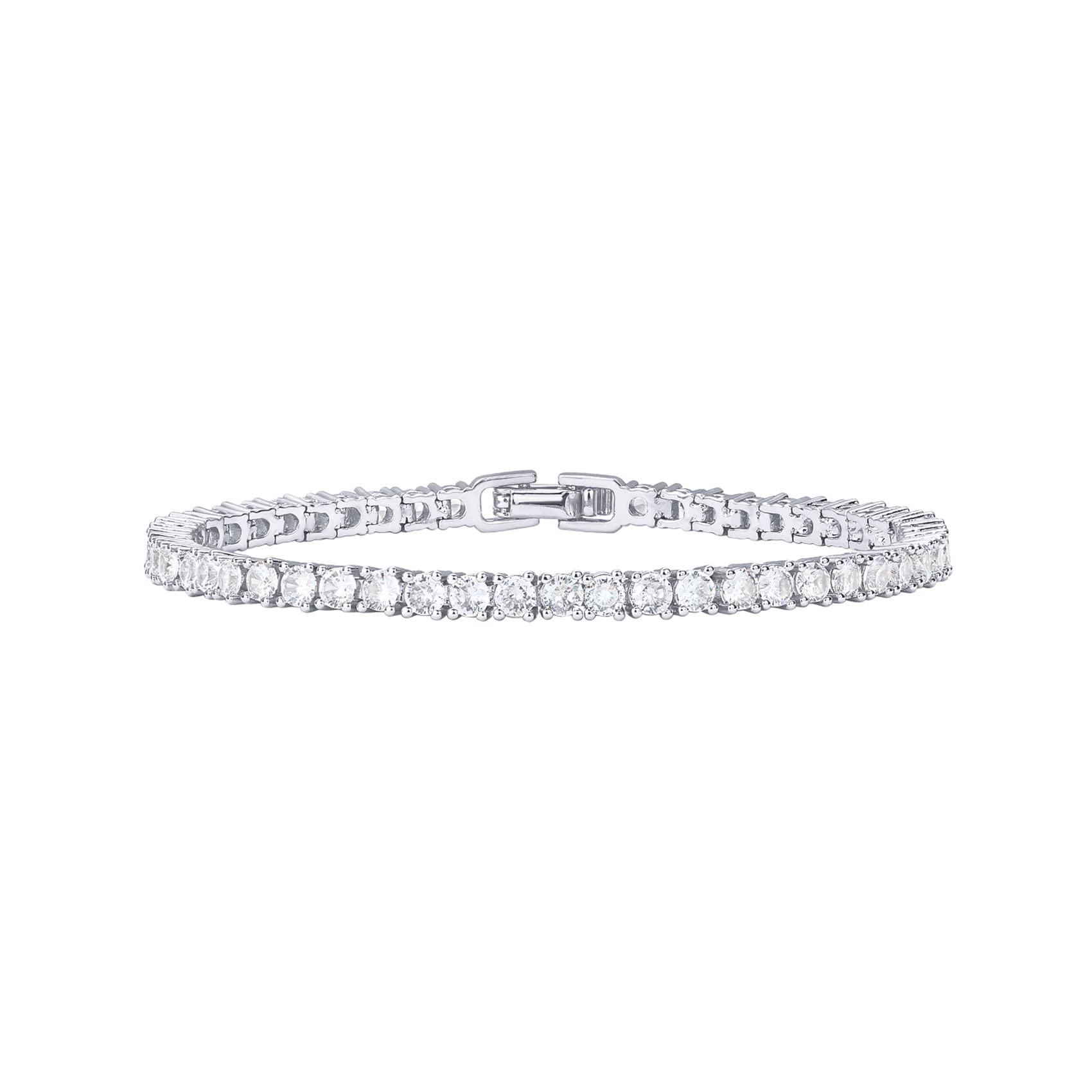 PAVOI 14K Gold Plated 3mm Cubic Zirconia Classic Tennis Bracelet for Women | Adjustable 6.5-7.5 Inch | Elegant Jewelry Gift for Anniversary, Birthday & Special Occasions | Perfect for Weddings, Parties & Everyday Wear