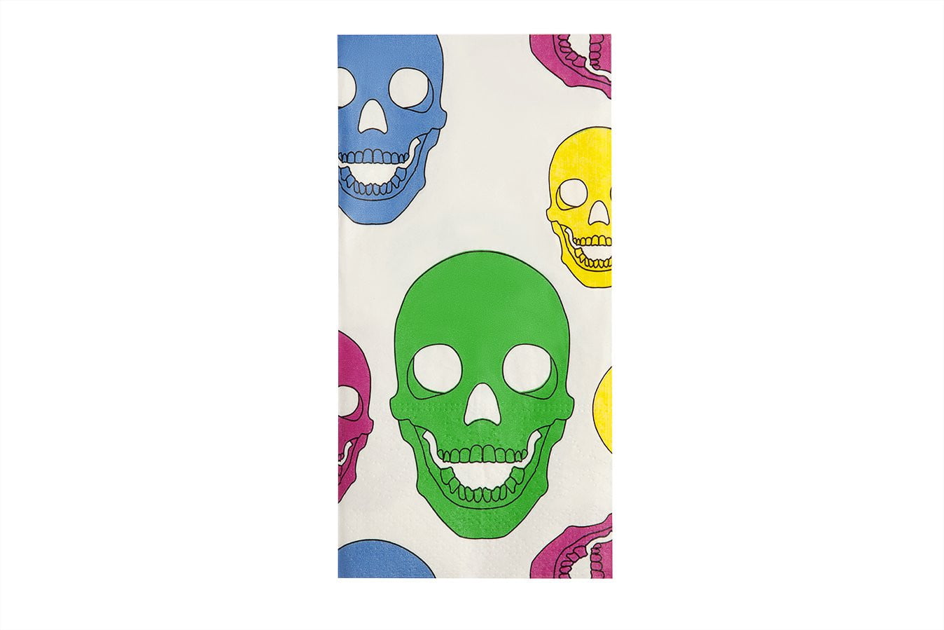 TFC Iconic Skull Multicolored Paper Napkins - Pack of 20 | Halloween Party Decorations, Gothic Dinnerware, Themed Table Settings for Spooky Events & Home Decor