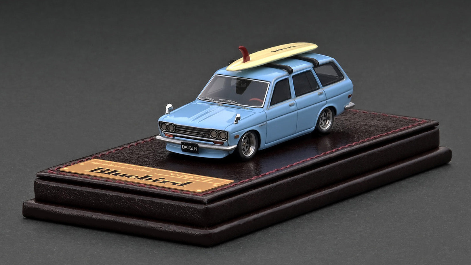 1/64 Scale Datsun Bluebird 510 Wagon Diecast Model Car - Light Blue - Collectible Miniature Vehicle for Display & Racing Scenes