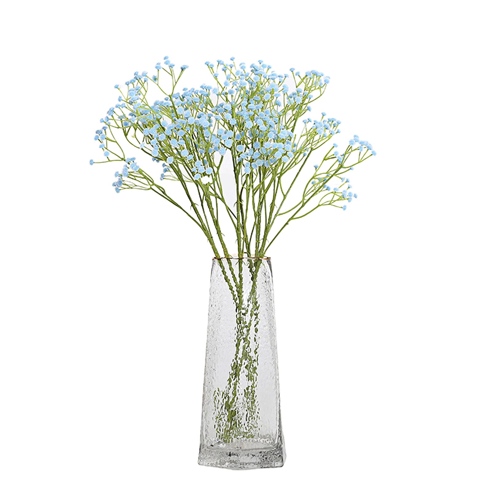 Galand Artificial Gypsophila Flowers - 1 Pack Realistic Fake Baby's Breath Bouquet for Wedding, Home Decor, Party Centerpieces - Blue Plastic Eco-Friendly Ornamental Flowers (Great for Table Settings, Bridal Showers & DIY Crafts)