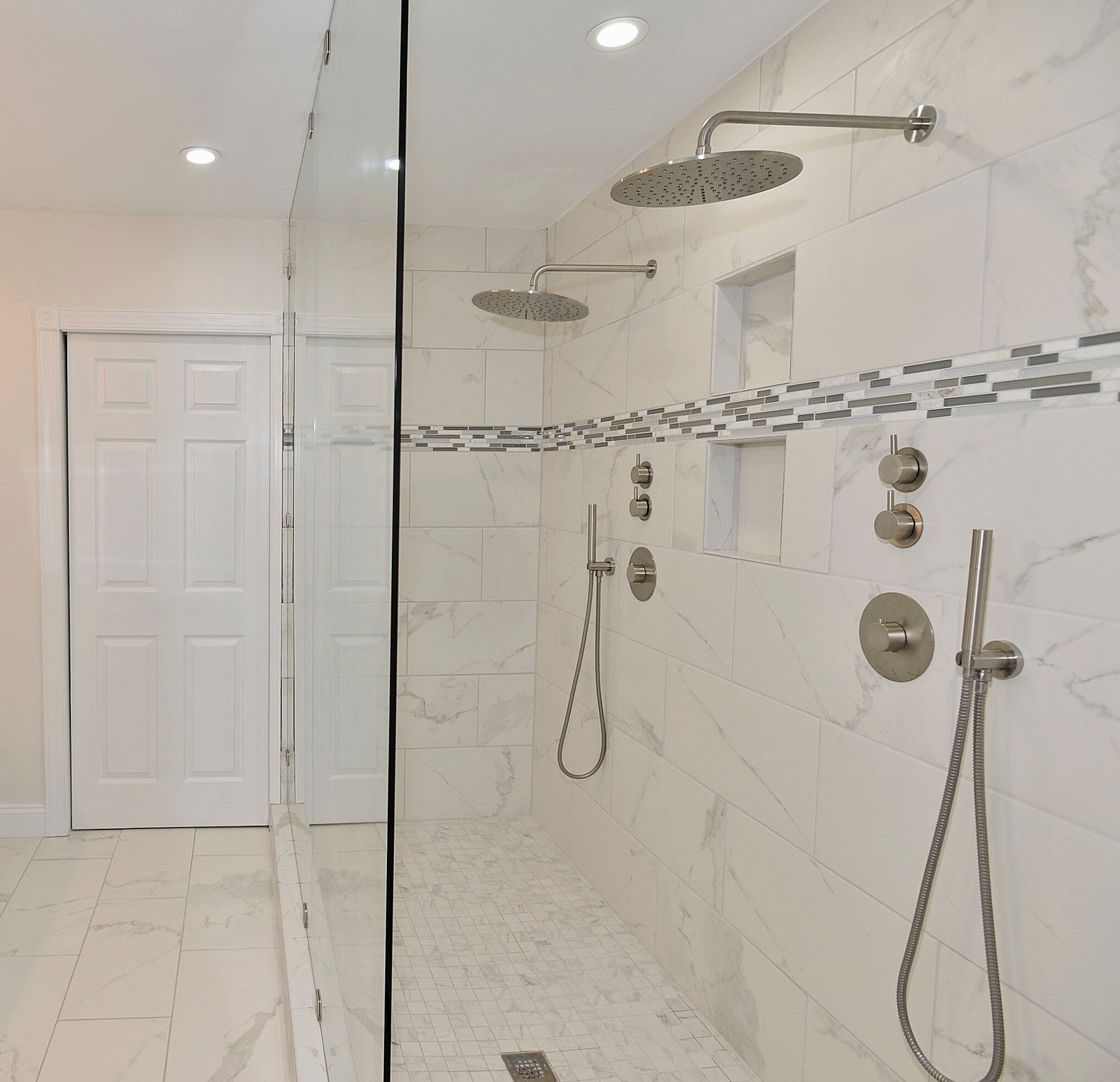12 Inch Round Rain Shower Head with Adjustable Wall Mount Arm - Perfect for Spa-Like Bathroom Experience & Modern Home Upgrade