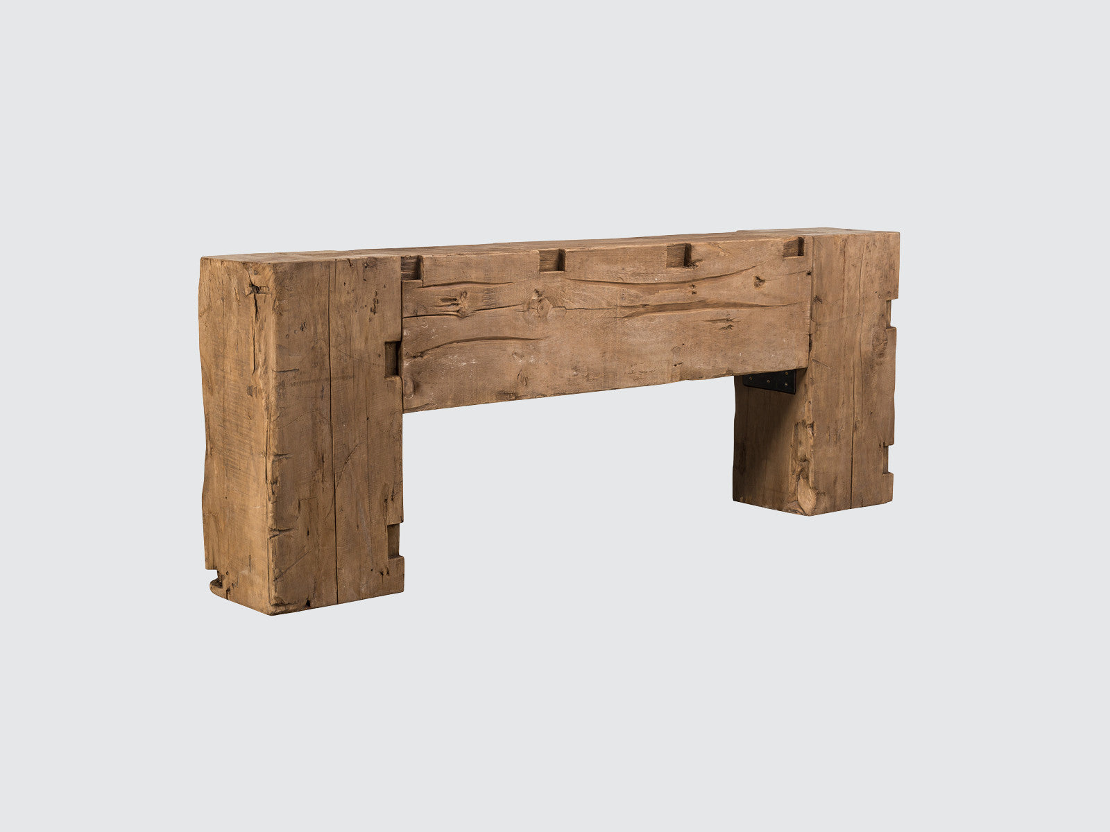 English Beam Console - Elegant Wooden TV Stand with Storage Shelves | Perfect for Living Room, Bedroom & Home Theater Setup
