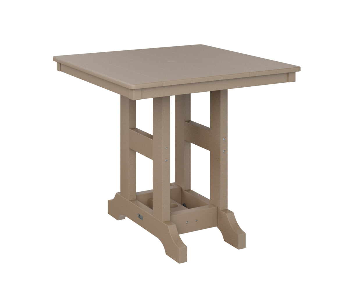 Berlin Gardens Garden Classic 33 Inch Square Bar Height Outdoor Dining Table - Perfect for Patio, Deck, and Backyard Entertaining