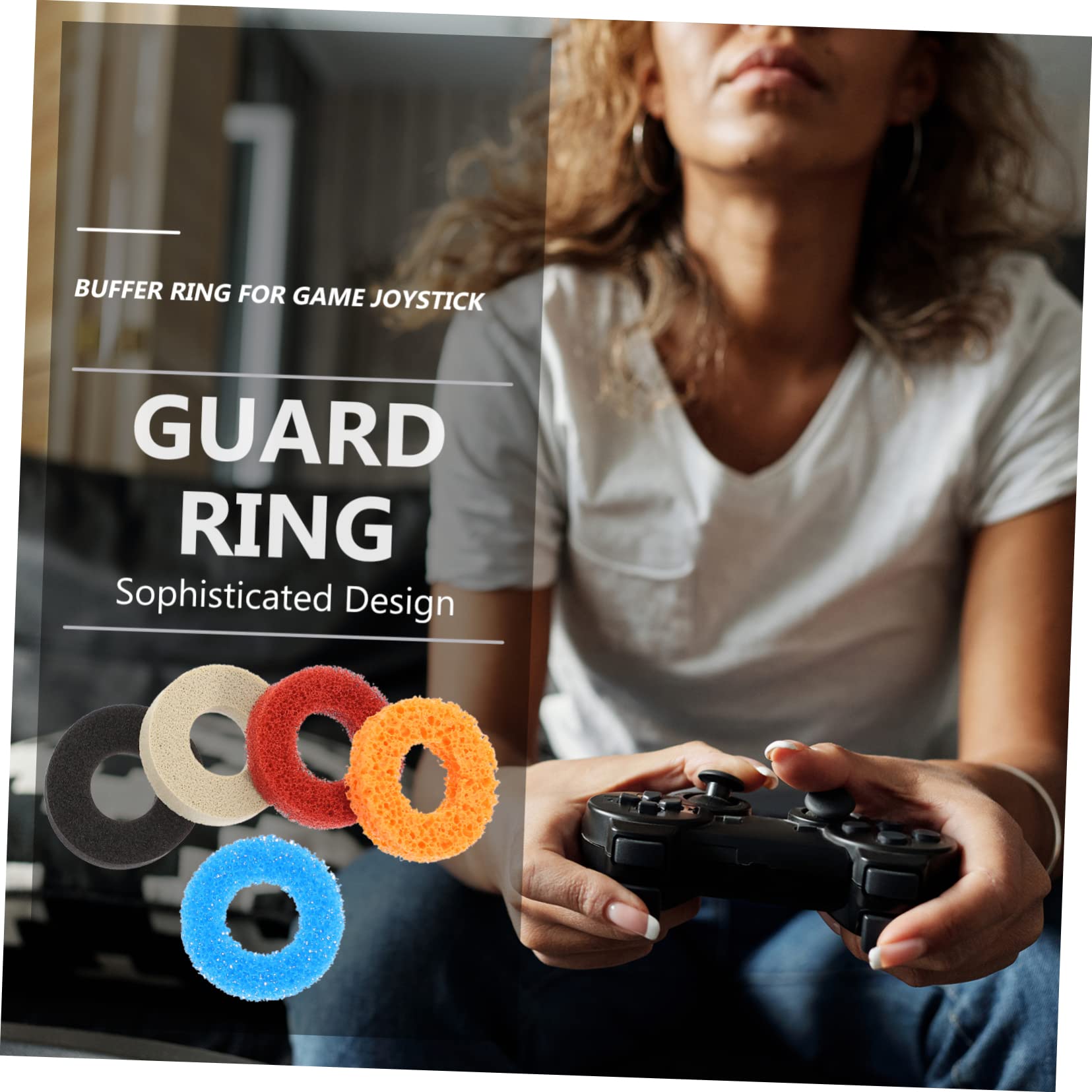 10-Piece Handle Buffer Ring Controller Grips - Ergonomic Exercise Handles & Game Rings for Enhanced Precision - Durable Sponge Buffer Rings for Gaming Accessories - Perfect for PS5, Xbox, Switch & PC Gaming Sessions