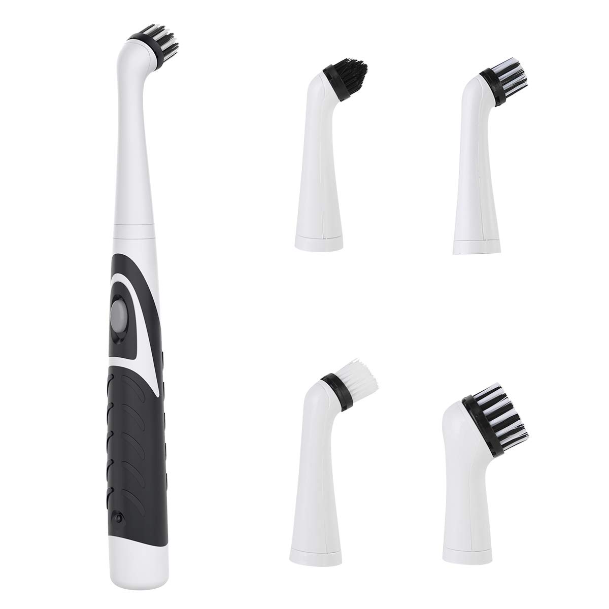 4-in-1 Electric Cleaning Brush Set with 4 Replaceable Brush Heads - Powerful Scrubber for Bathtubs, Tiles, Showers & Sinks - Deep Cleaning for Bathroom, Kitchen & Household Surfaces - Waterproof & Rechargeable