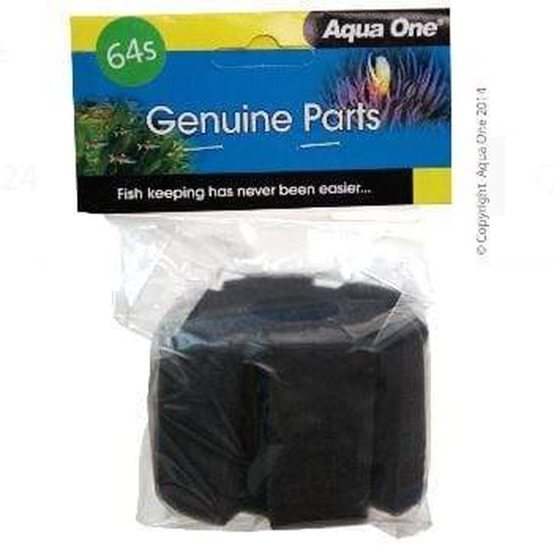 Aqua One Sponge Filter Media 1 Pack (64s) - High Efficiency Aquarium Air Filter for 30 Gallon Tanks - Perfect for Freshwater & Saltwater Fish Tanks, Turtle Habitats and Aquatic Plant Setups