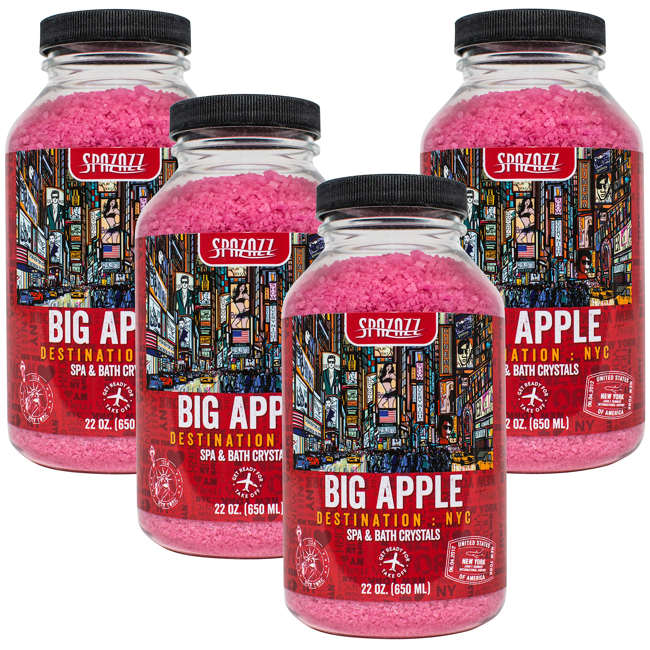 Big Apple Crystals (22oz, 4-Pack) - NYC Themed Drink Gems for Cocktails & Decor