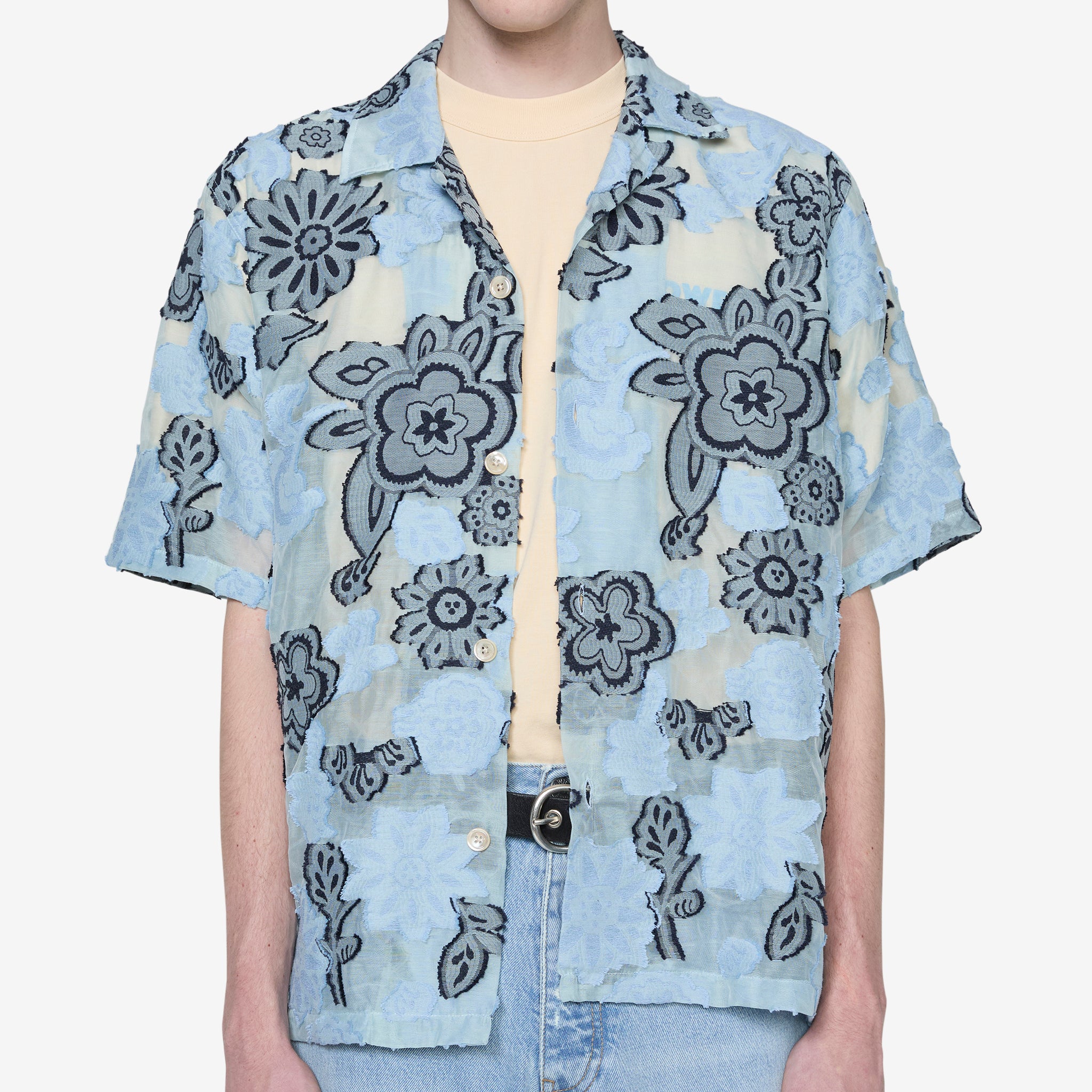 Men's Cayo Short Sleeve Casual Shirt in Light Blue - Perfect for Summer Outings & Beach Vacations