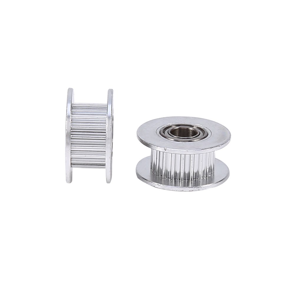 2Pcs 5mm ID Aluminum Timing Belt Idler Pulley with Bearing - Synchronous Wheel for 3D Printer Parts & CNC Machine Accessories | Perfect for Belt Tensioning & Motion Control Systems