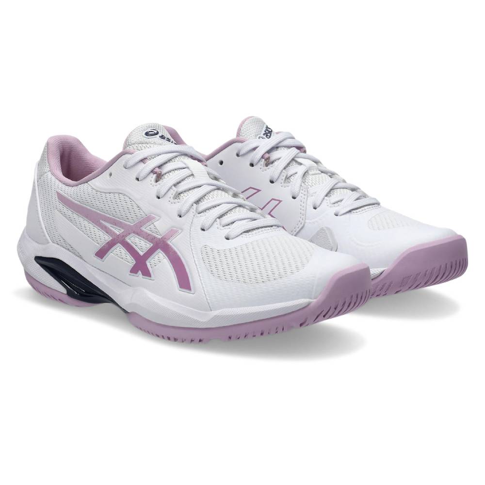 ASICS Solution Swift FF 2 Women's Tennis Shoes - Lightweight Performance Court Shoes for Women (White/Ube) | Perfect for Competitive Matches & Training Sessions