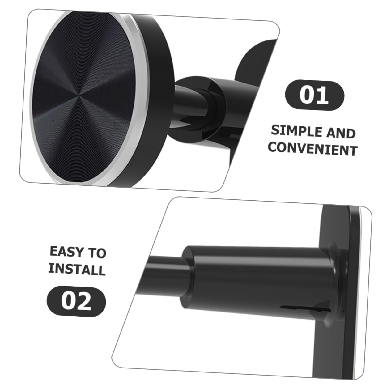 IMIKEYA Wall Mount Headphone Holder - Universal Headset Hook for Gaming, Office & Home Use - Space Saving Headphone Hanger - Durable Black Design - Perfect for Desk, Bedroom & Studio Organization