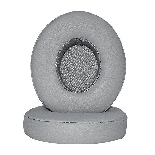 Beats Solo 3.0 Replacement Ear Pads - Compatible with Solo2 & Solo3 Wireless Headphones - Soft Memory Foam Cushions (Grey) - Perfect for Gaming, Workouts & Travel Comfort