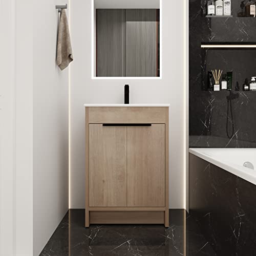 Light Oak + White,24 Inch-2