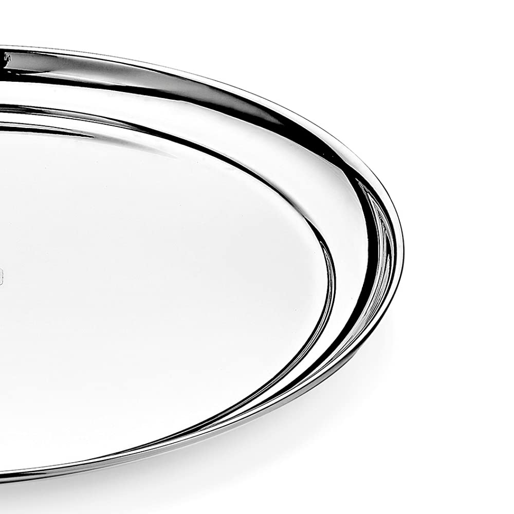Vinod Stainless Steel Rajbhog Dish Set - 6-Piece 18cm Smokey Grey Salad Plates & Snack Plates for Indian Cuisine, Dinner Parties & Home Decor (VINODRAJDISH186)