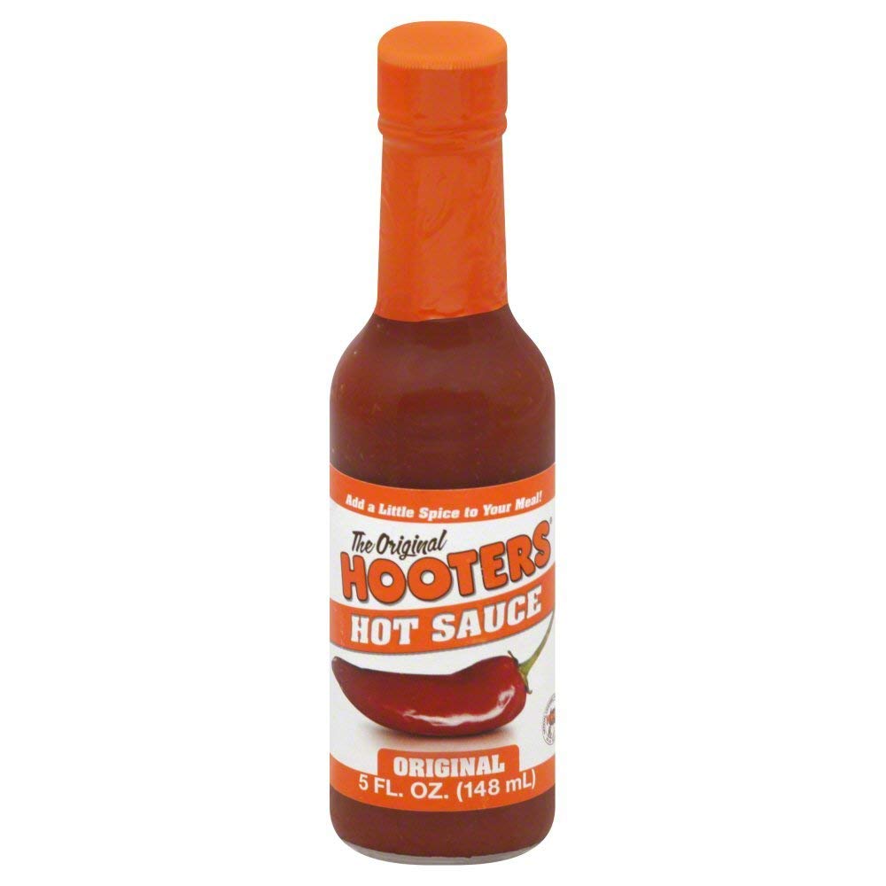 The Original Hooters Hot Sauce - 5 Fl Oz | Spicy Flavor Enhancer for Wings, Burgers & Seafood | Perfect for Spreads, Crackers, Dips & Cooking | Nutritionally Balanced & Easy to Use | Great for Parties, BBQs & Game Day Snacks