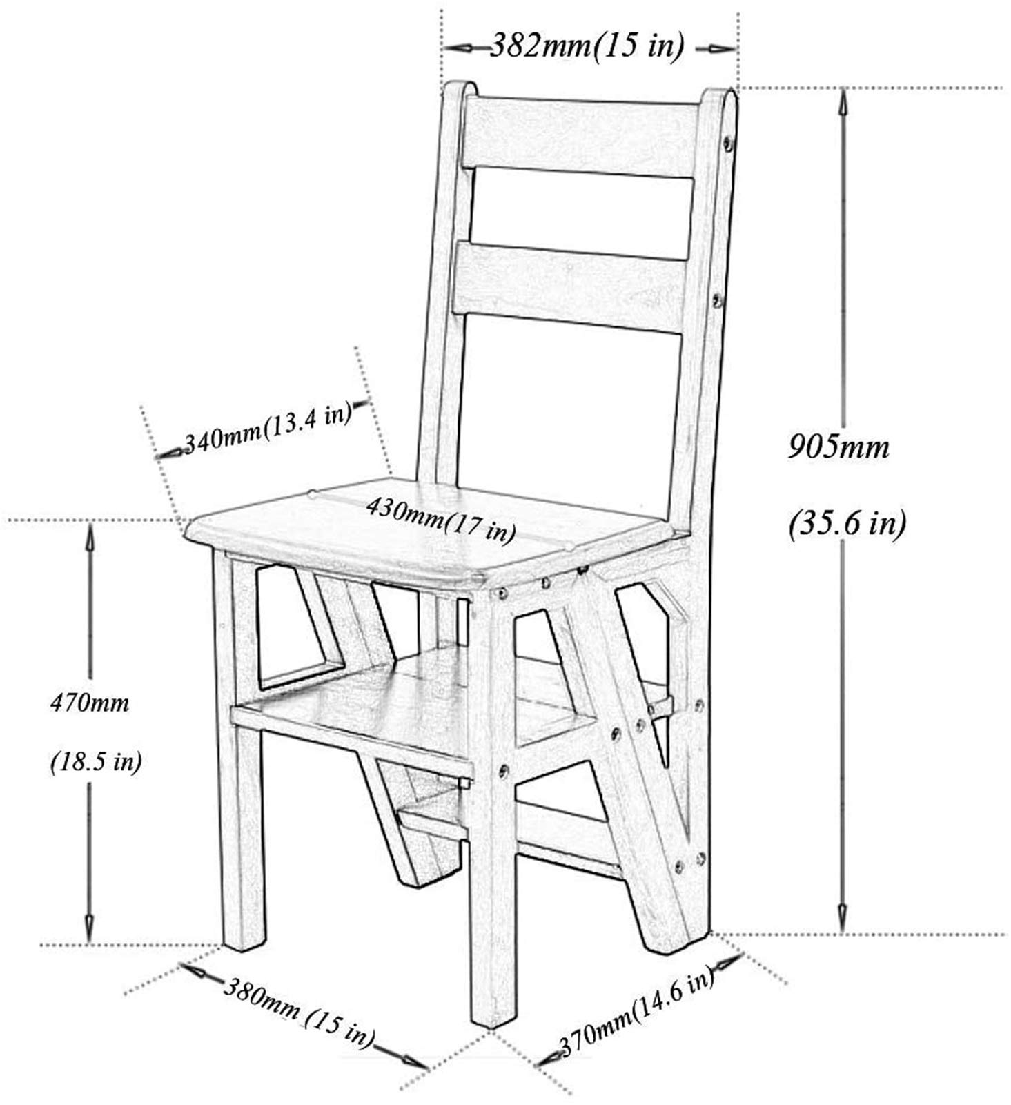 Portable Step Stool with 4-Tier Wooden Shelf - Multi-Purpose Ladder Stool for Kitchen, Living Room, Bedroom & Garden | Perfect as Shoe Rack, Plant Stand & Home Decor