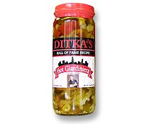 3-Pack Ditkas Hot Giardiniera - 16oz Jars (48oz Total) | Spicy Italian Pickled Vegetables | Perfect for Sandwiches, Pizzas & Charcuterie Boards
