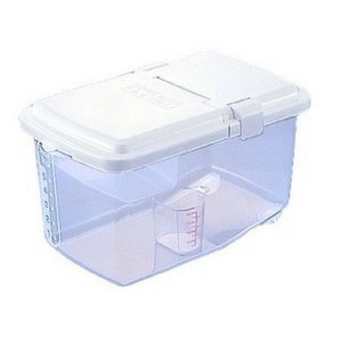 Premium Japanese Rice Storage Containers - Set of 2 Clear Plastic Airtight Food Canisters with Lids for Dry Food, Pet Treats & Pantry Organization (11 lbs Capacity) - Ideal for Kitchen, Dog Food, Cat Food & Bulk Food Storage