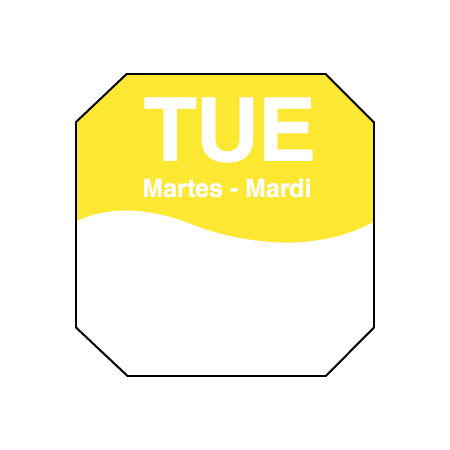 DayMark 1100602 Tue MoveMark Octagon Dot Labels - 1 Roll of 1,000 Color-Coded Adhesive Dots for Food Safety, Inventory & Organization - Perfect for Commercial Kitchens, Warehouses & Retail Stores