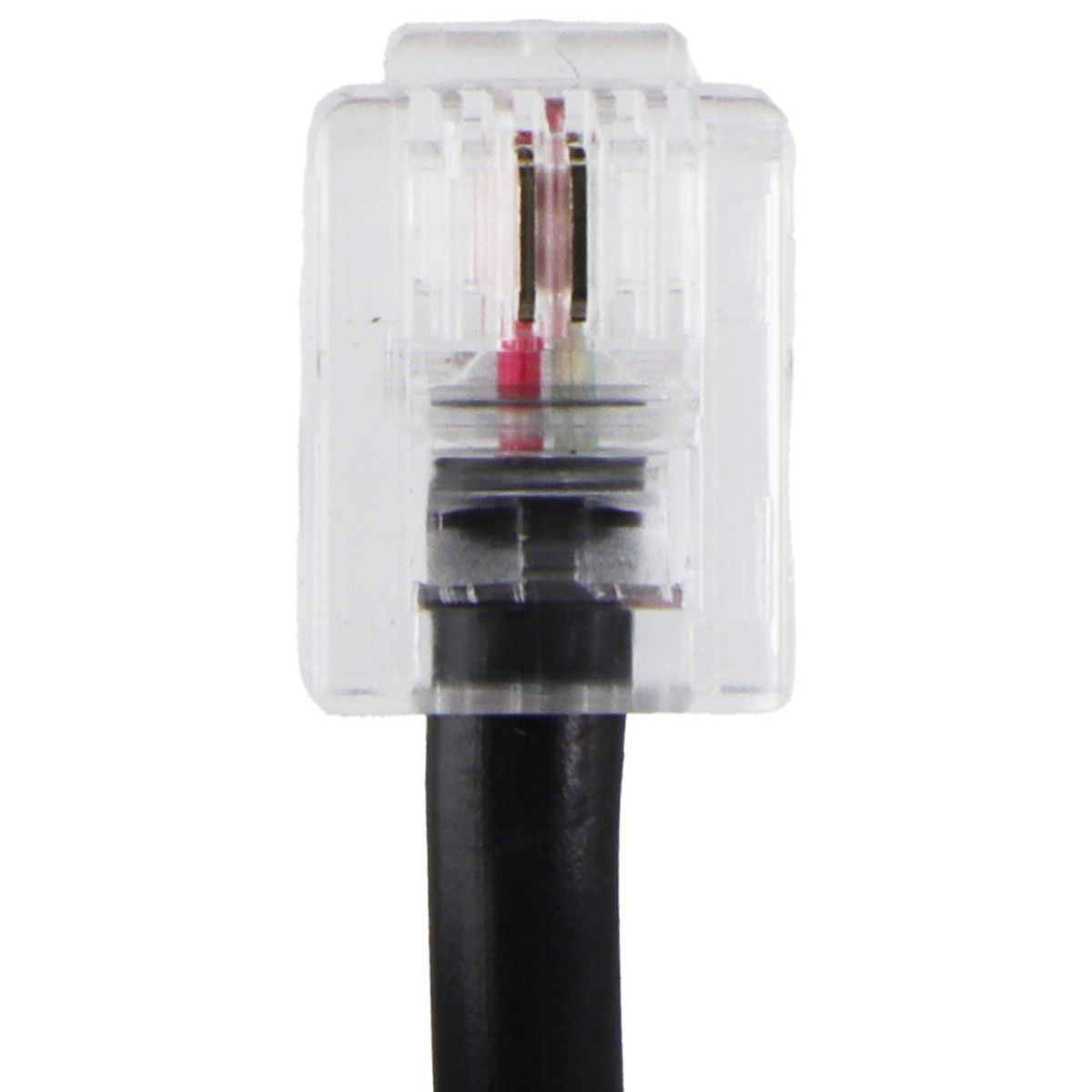10 Foot RJ11 Universal Telephone Extension Flat Cord - Black | High-Quality Phone Cable for Home, Office & Telecom Use