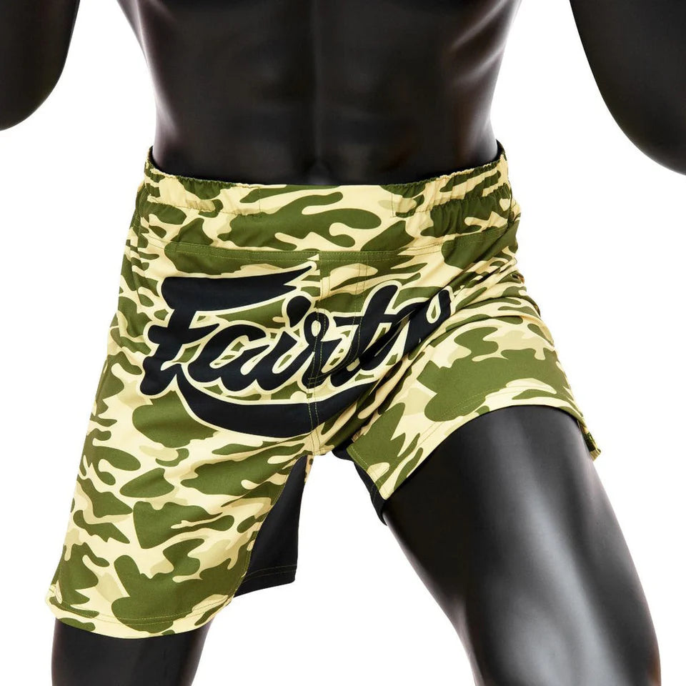 Fairtex MMA Shorts for Men & Women - Breathable Sandy Color Training Shorts for MMA, Muay Thai, Boxing & Fitness Workouts