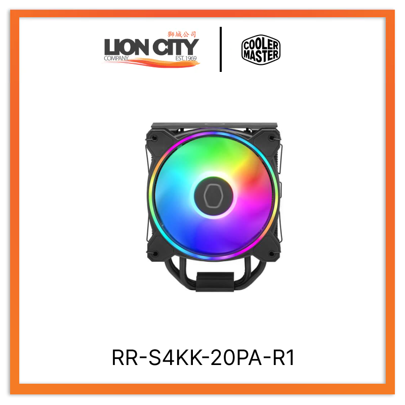 Cooler Master Hyper 212 Halo Black CPU Air Cooler - 120mm PWM Fan, Direct Contact Heat Pipes, RGB Lighting, Compatible with Intel & AMD (LGA 1700/AM5) - Ideal for Gaming PCs & High-Performance Builds