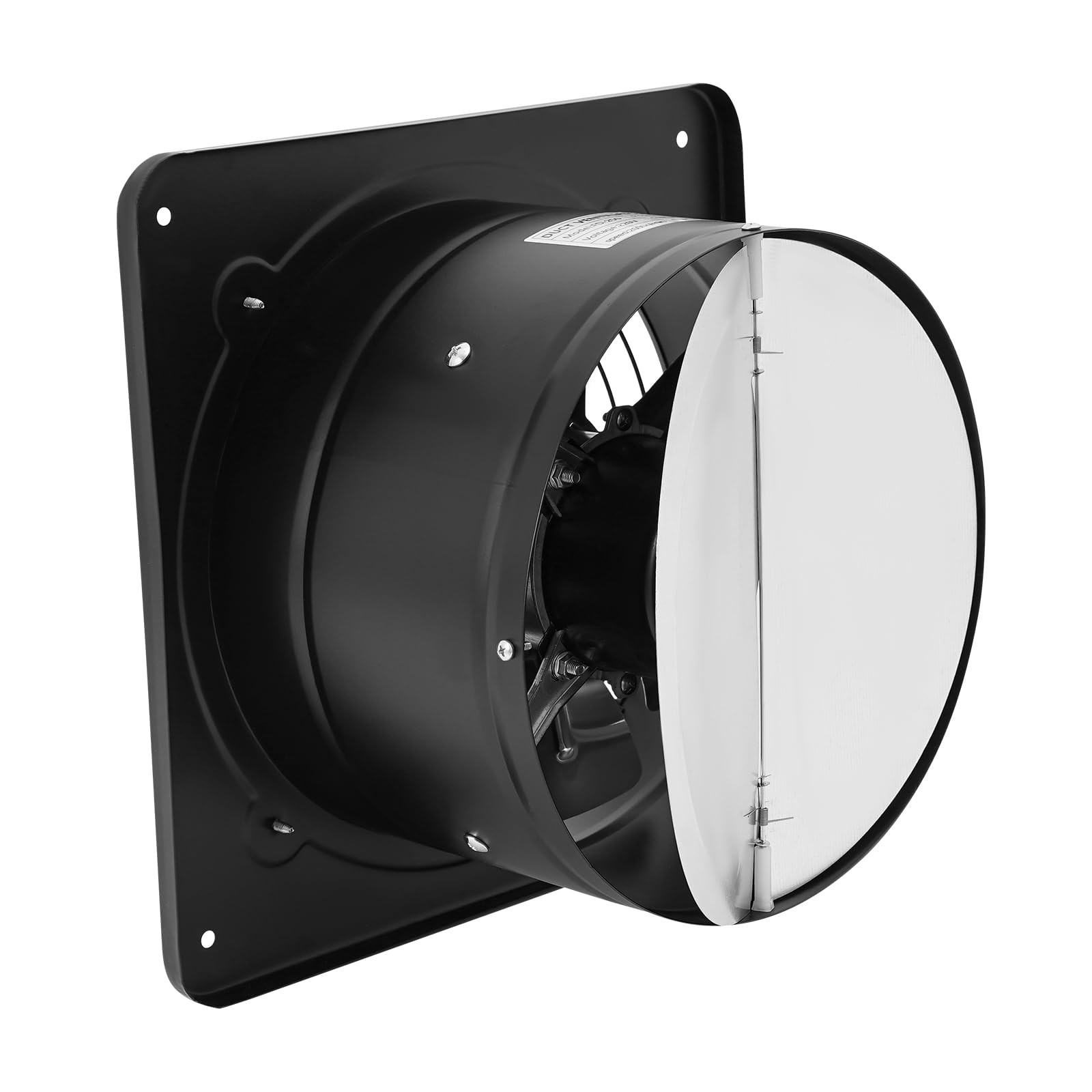 10 Inch Through Wall Exhaust Fan - 110V 100W 2600RPM High Flow Ventilation Fan with 7-Blade Design - Powerful Dust Evacuation for Kitchen, Warehouse, Workshop - Black | Ideal for Home, Commercial & Industrial Ventilation Needs