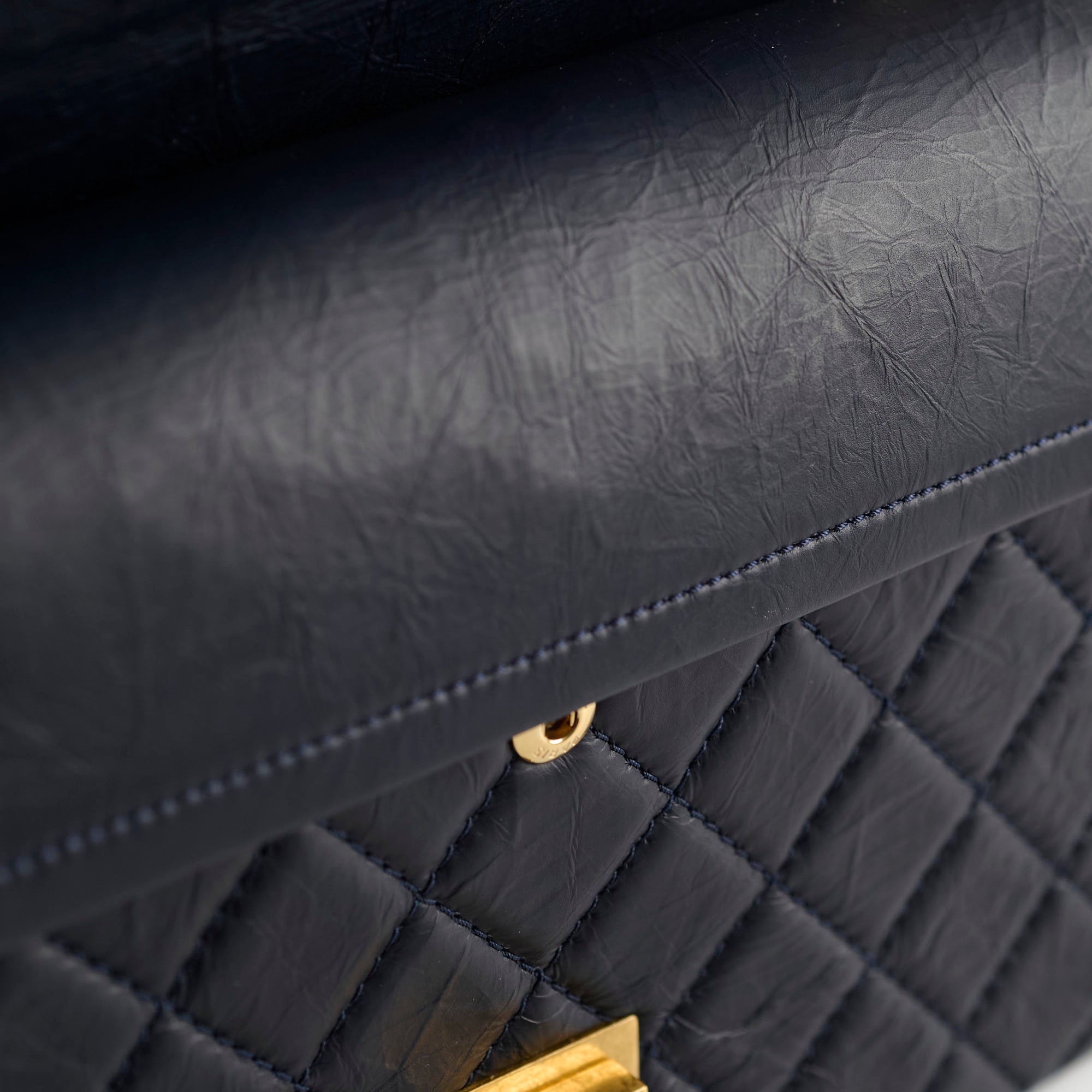 Chanel Reissue 226 Navy Calfskin Leather Handbag - Classic Flap Bag Series 24 | Luxury Designer Purse for Women, Perfect for Work, Evening Events & Special Occasions