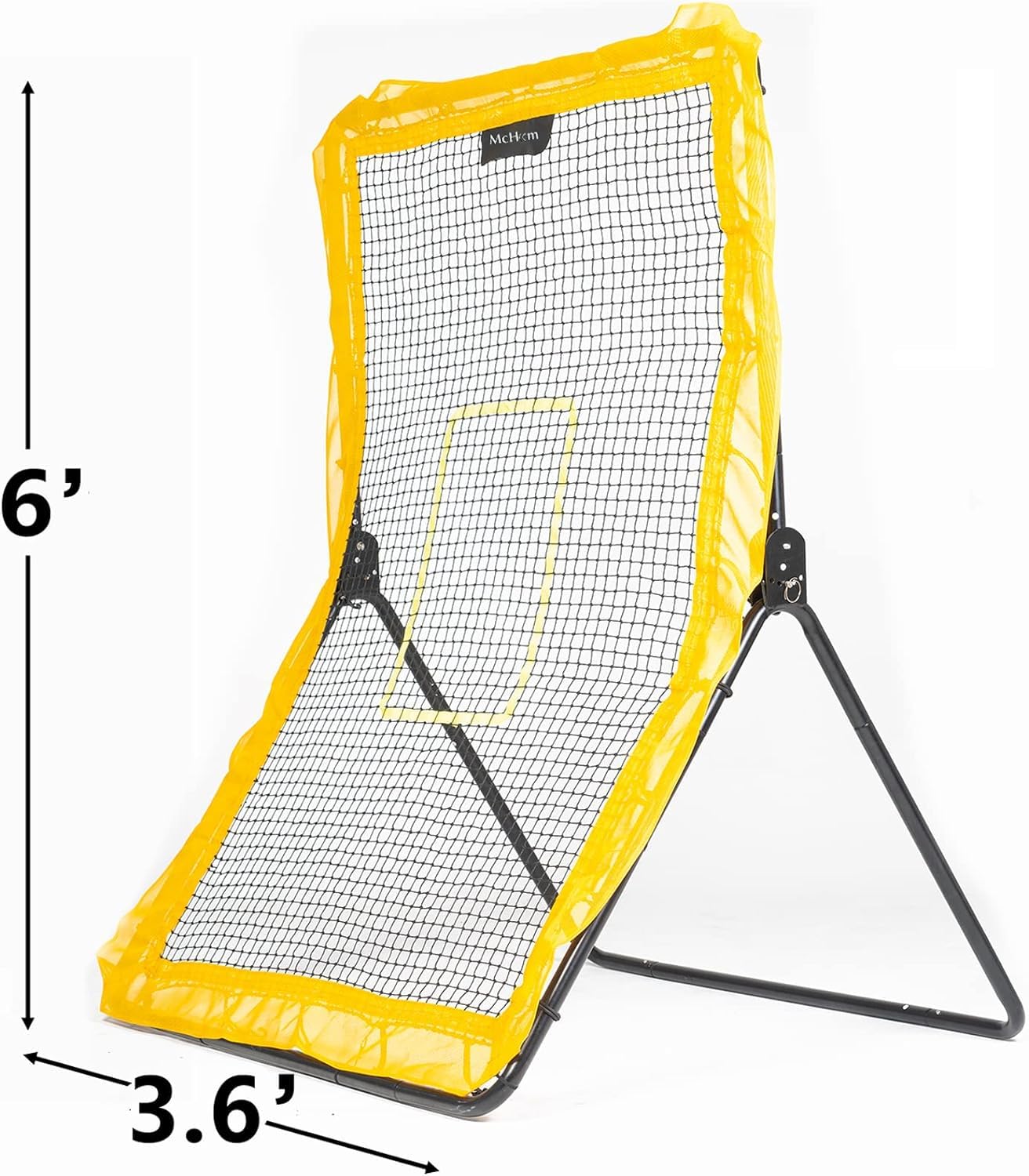 6ft x 4ft Lacrosse Rebounder Net - Baseball & Softball Training Net with Carry Bag | Perfect for Backyard Practice, Team Drills & Solo Training Sessions