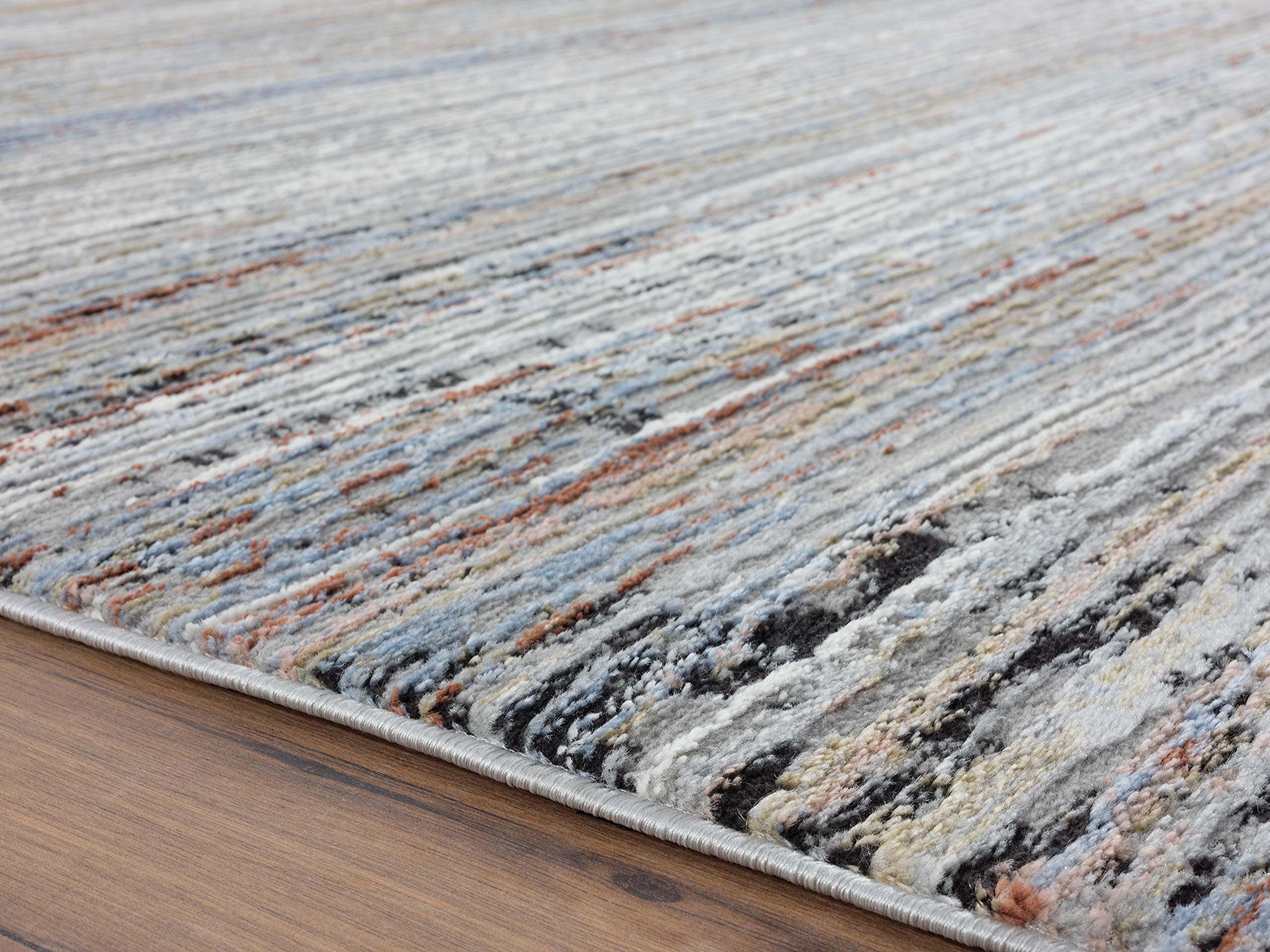United Weavers of America Austin Westway Rust Accent Rug - Indoor Polyester Area Rug with Jute Backing, Abstract Bohemian Pattern in Orange - Perfect for Living Room, Bedroom, or Office Decor