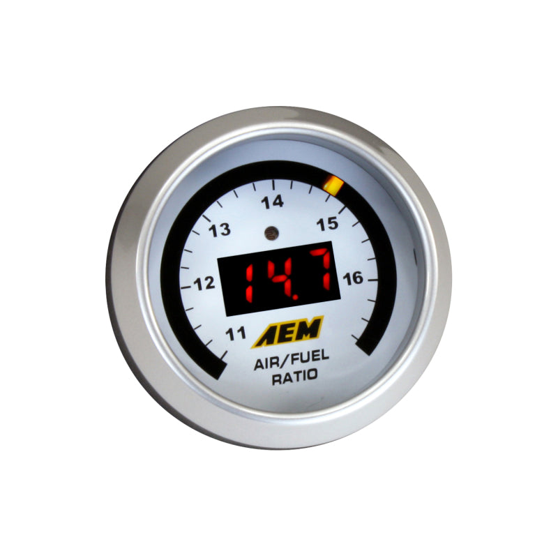 AEM Digital Wideband UEGO Air Fuel Ratio Gauge Kit - No Sensor Included | High Performance O2 Monitor for Racing, Tuning & Diagnostics