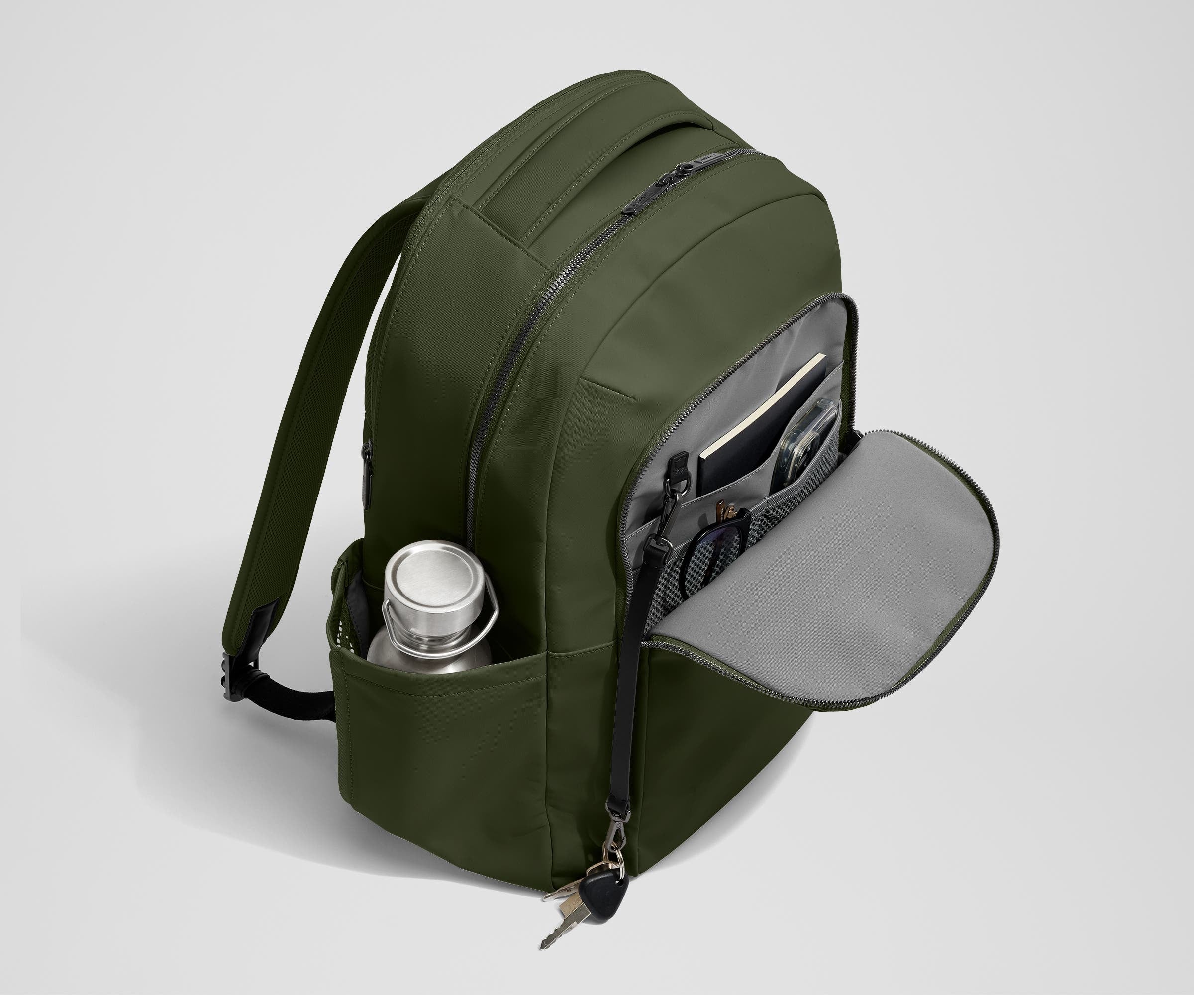 Stylish Olive Green Commuter Backpack for Men & Women - Perfect for Work, Travel & Daily Use