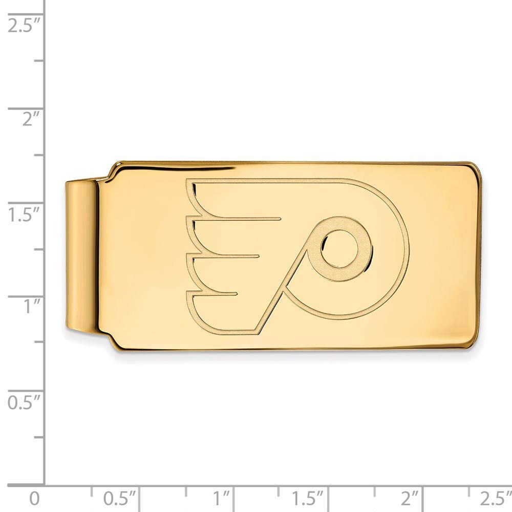Philadelphia Flyers Gold Plated Money Clip - Premium Metal Wallet Accessory for Cash & Cards - Perfect Gift for Hockey Fans & Sports Enthusiasts