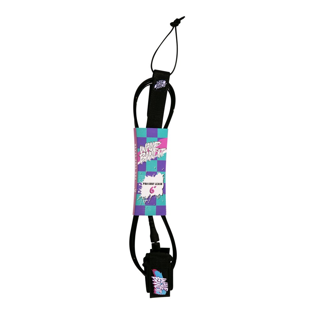 Wave Bandit Surfboard Leash - Premium Coiled Safety Cord for Surfing, Bodyboarding & Paddleboarding - Durable & Comfortable Ankle Strap for All Skill Levels