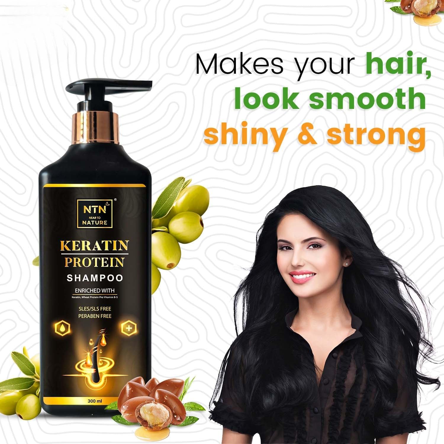Keratin Protein Shampoo for Men & Women - 300ml Sulfate-Free Hair Repair Treatment for Dry, Damaged Hair - Salon Quality at Home | Daily Use & Color-Treated Hair Care