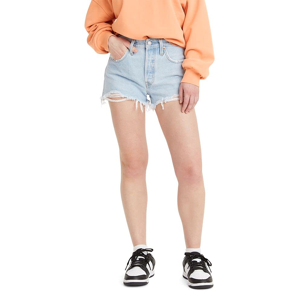 Levi's Women's Premium 501 Original Fit Shorts - High Waist Denim Shorts for Women | Casual Summer Shorts for Everyday Wear, Beach, and Outings