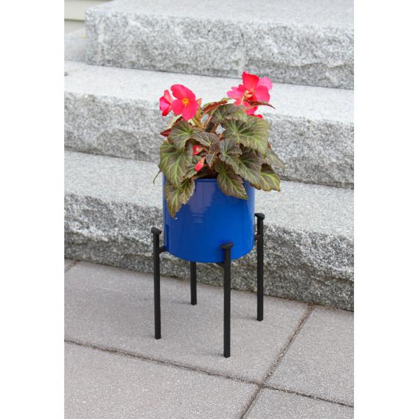 Eileen Planter with Steel Patina Pot - Modern Indoor/Outdoor Flower Pot for Home Decor, Office Plants & Garden Decorations
