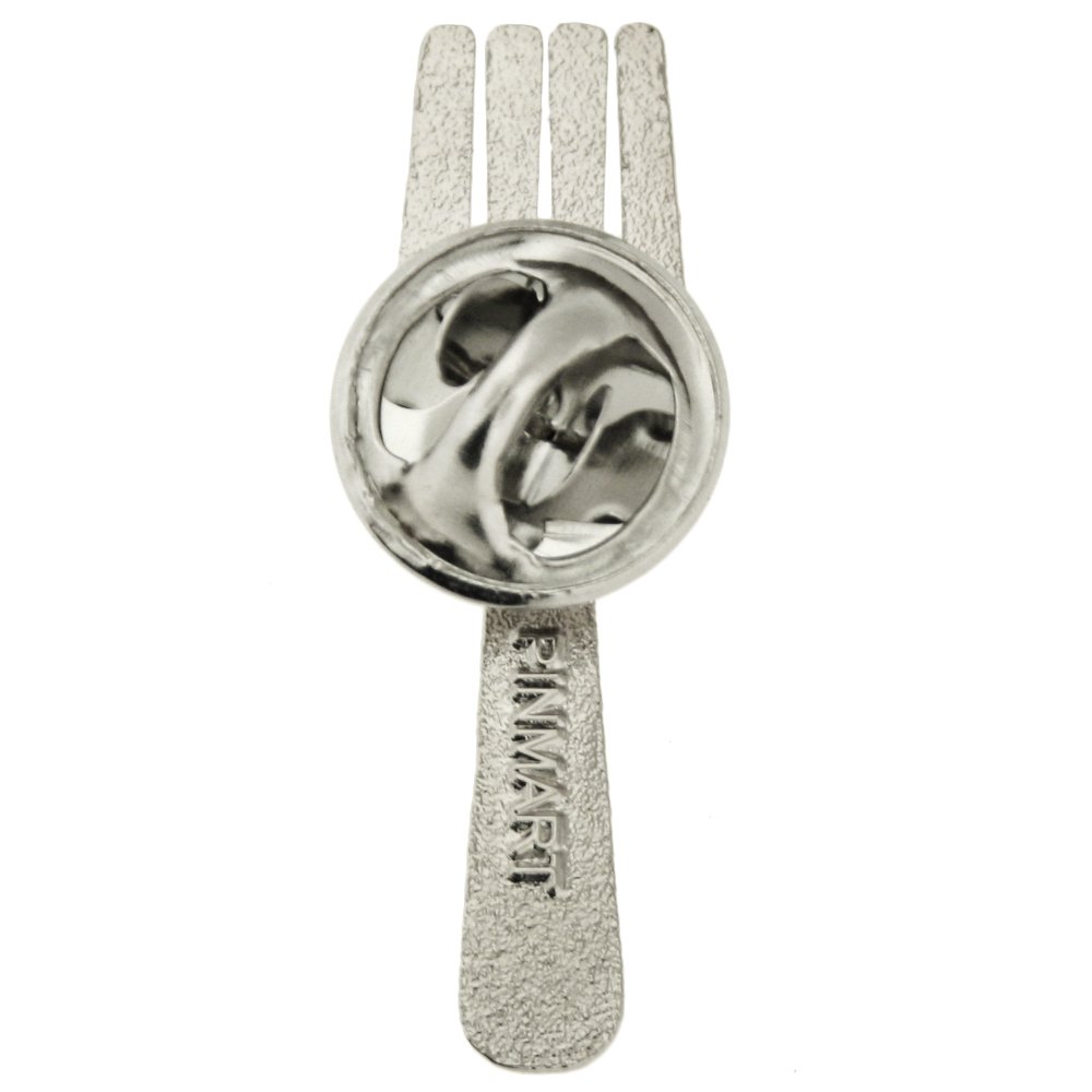 Silver Plated Fork Lapel Pin - Elegant Culinary Utensil Brooch for Chefs & Food Lovers - Perfect for Kitchen-Themed Fashion, Gifts & Collectibles
