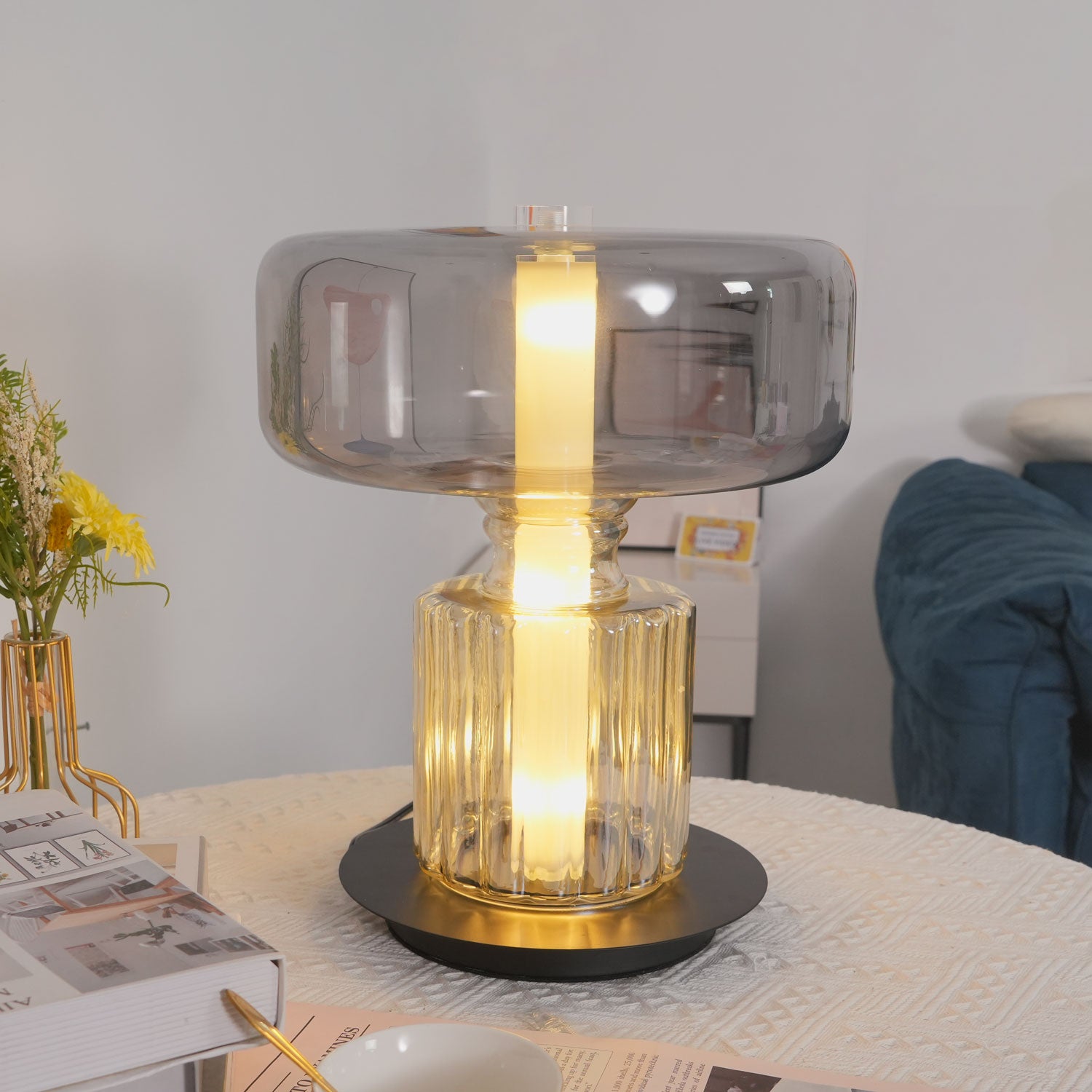 Modern Rapanui Table Lamp - Adjustable LED Desk Light for Home Office, Bedroom & Study - Energy Efficient Lighting for Reading & Working