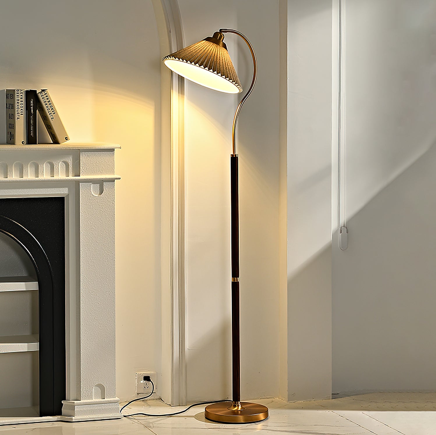 Florence Floor Lamp - Modern LED Standing Light with Adjustable Brightness for Living Room, Bedroom & Office | Energy Efficient Home Decor Lighting
