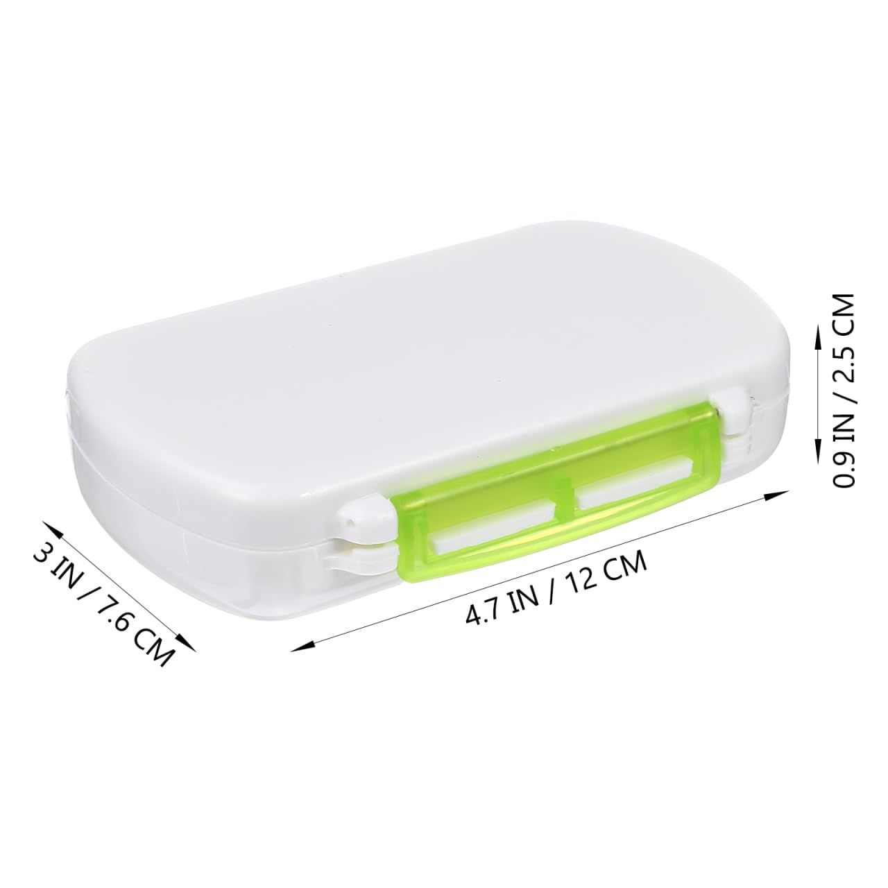 ROSENICE 6-Compartment Pill Organizer Box - Portable Weekly Medication Storage Case for Vitamins, Supplements & Pills (Green) - Perfect for Travel, Home & Daily Use