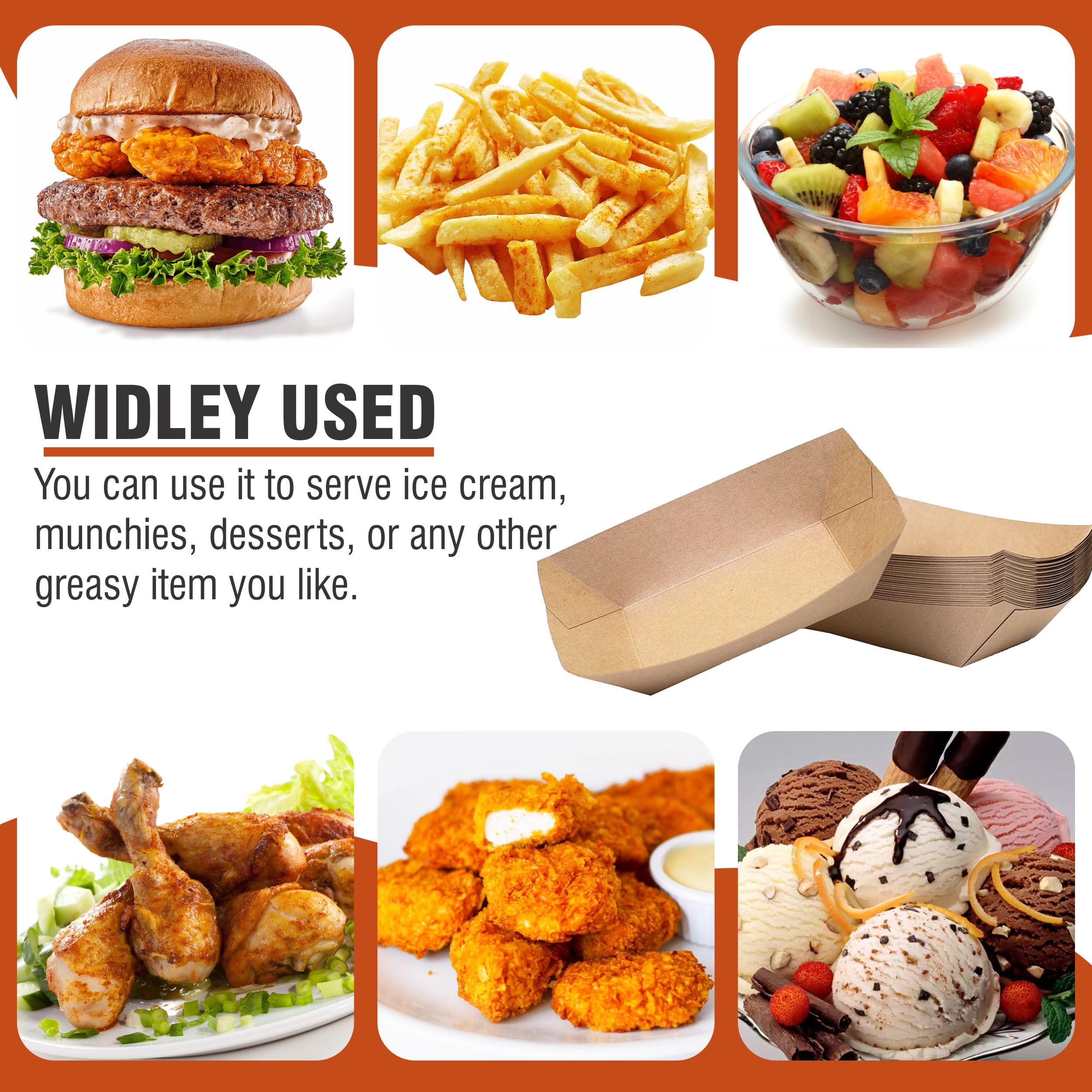100-Pack 2lb Natural Kraft Paper Food Trays - Eco-Friendly Disposable Serving Containers for Parties, Picnics & Concession Stands