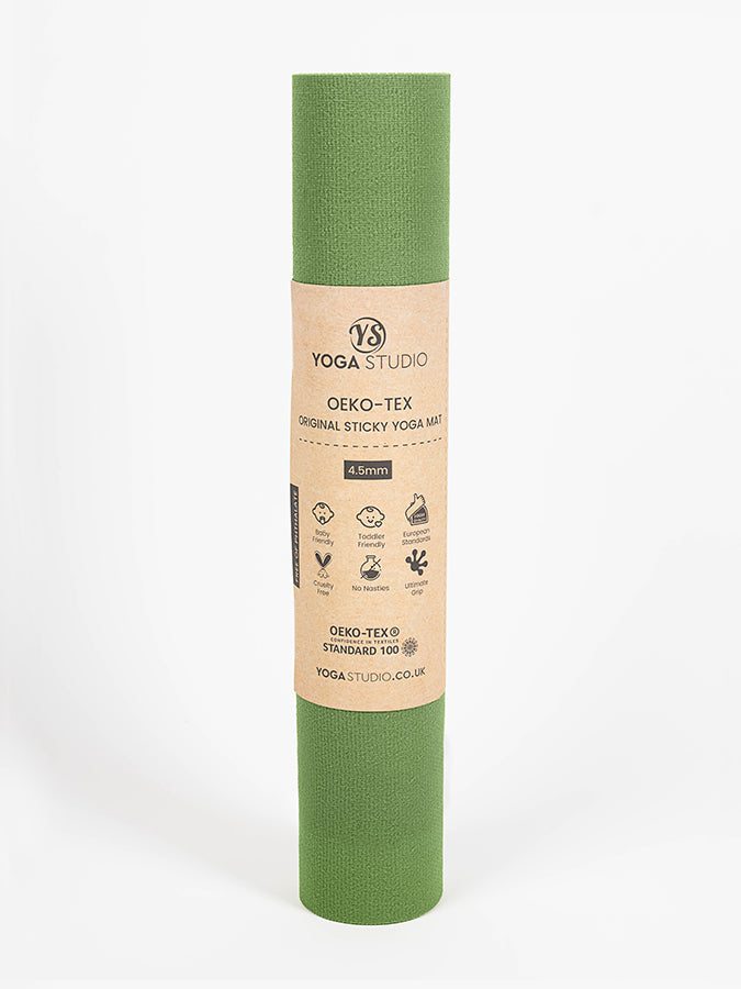 Eco-Friendly Non-Slip Yoga Mat 4.5mm Thick - Oeko-Tex Certified for Home & Studio Practice - Perfect for Hot Yoga, Pilates and Meditation