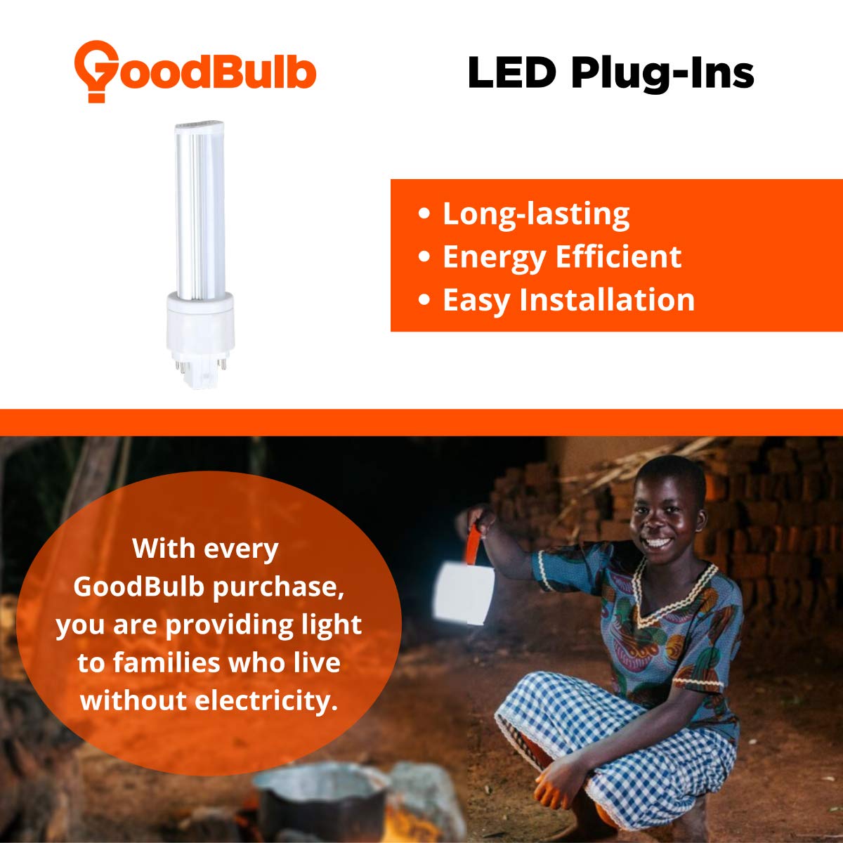 GoodBulb 9W LED Plug-in Light Bulbs - 6W Type B 4 Pin G24Q Base 5000K Daylight - 600 Lumens High Output - 120° Beam Angle - 10 Pack - Perfect for Commercial Lighting, Office Spaces, and Retail Environments