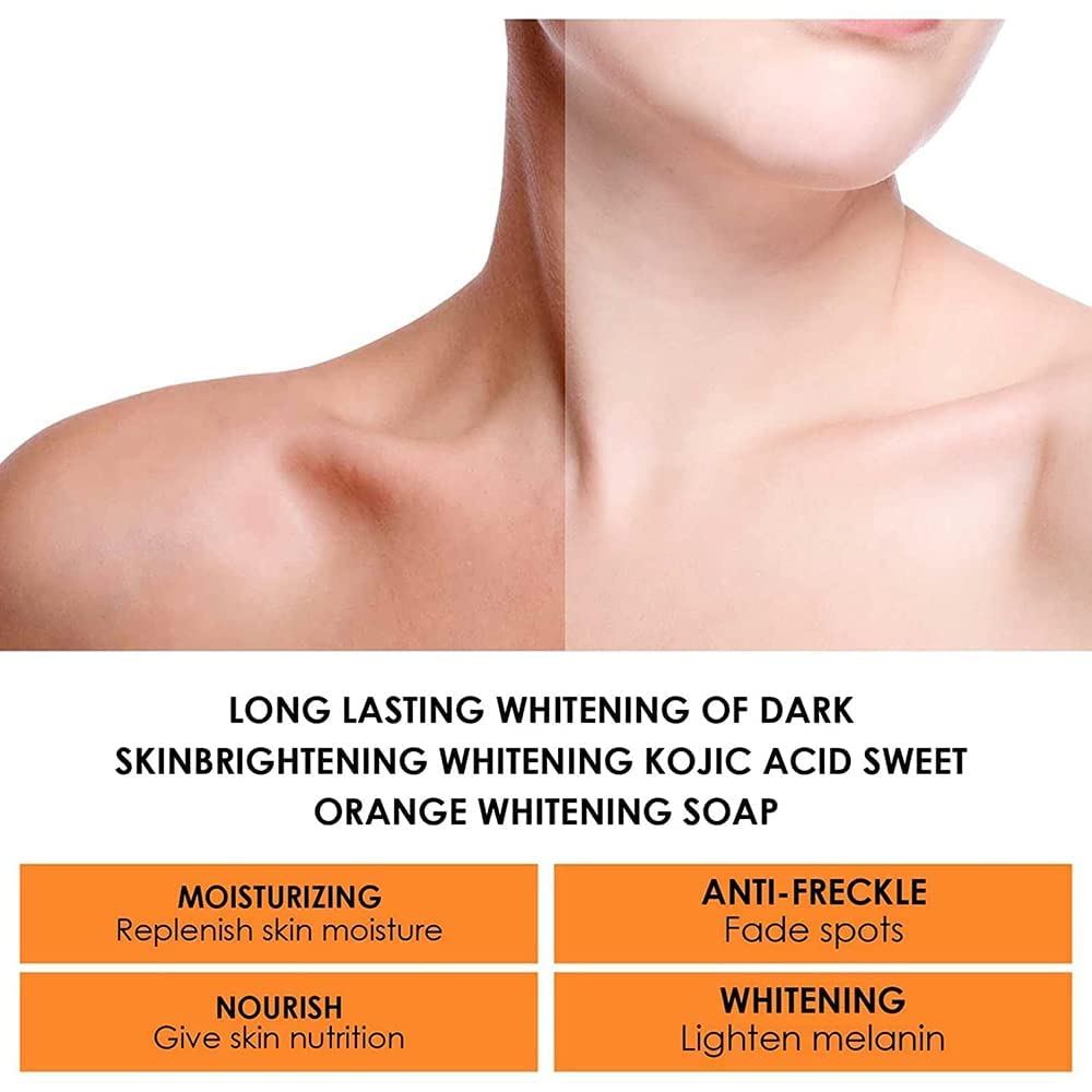 Powerganic+ Skin Rescue Vitamin C Brightening Soap - 99% Natural Handmade Cleansing Bar for Glowing Skin (3 Pack) | Face & Body Wash for Acne, Dark Spots & Uneven Tone | Perfect for Daily Skincare Routine & Travel