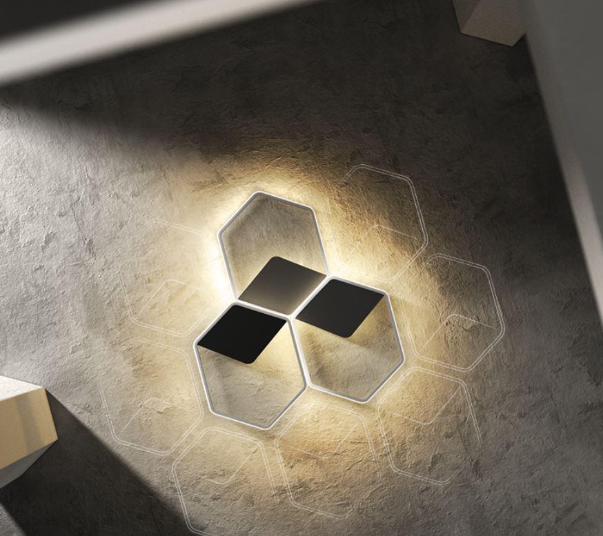 Hexagon LED Ceiling Light - Modern Geometric Lighting for Living Room, Bedroom & Office