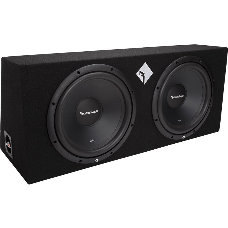 Rockford Fosgate R1 2X12 Inch High-Performance Car Audio Subwoofer - Premium Bass for Trucks, SUVs & Custom Car Audio Systems | Perfect for Road Trips & Music Enthusiasts