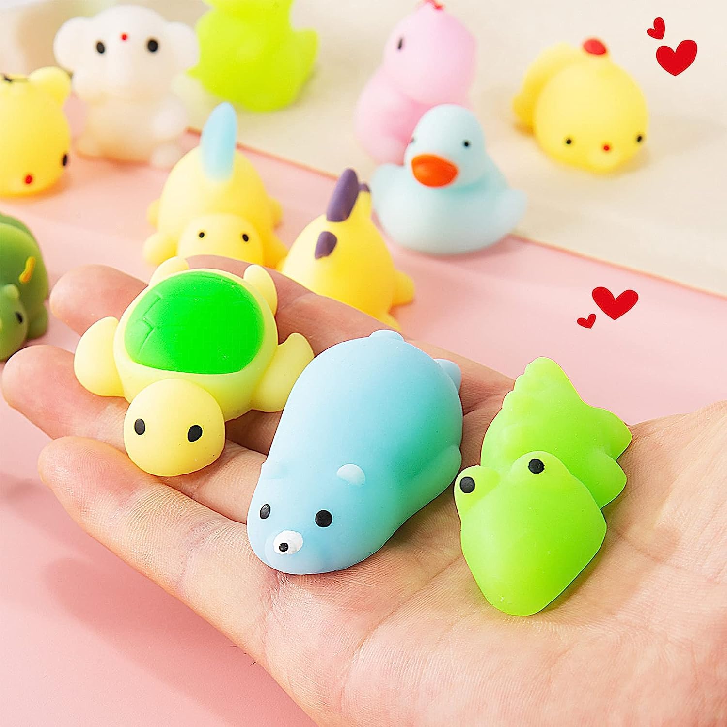 21 Pack Mochi Squishy Dinosaur Toys - Slow Rising Animal Stress Relief Sensory Fidget Toys for Kids, Party Favors, Pinata Stuffers, Treasure Box Prizes - Perfect for Birthday Gifts, Classroom Rewards & Anxiety Relief
