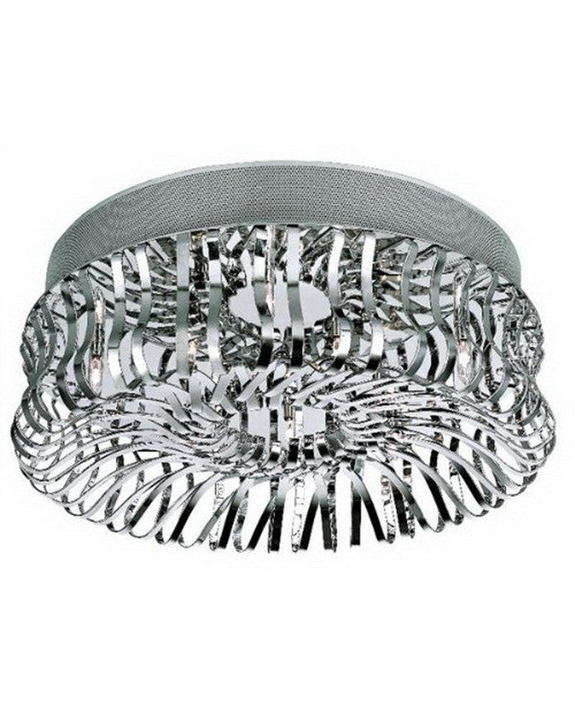 Trans Globe Lighting MDN 835 6-Light Flush Mount Ceiling Light Fixture - Polished Chrome Finish for Living Room, Bedroom, or Hallway Lighting