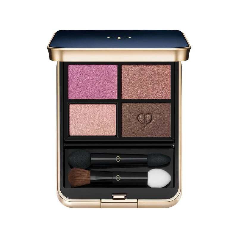 4-Piece Eye Color Quad Set with Refill & Case - Perfect for Everyday Makeup & Travel